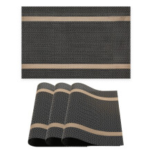Hitzebeständige Platzsets, abwaschbare Tischsets für verschiedene Anlässe (Braun), 4er-Set, 30 x 45 cm, wiederverwendbar und leicht zu reinigen