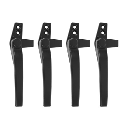 Black Left Aluminum Alloy Handle for Window Security and Ease