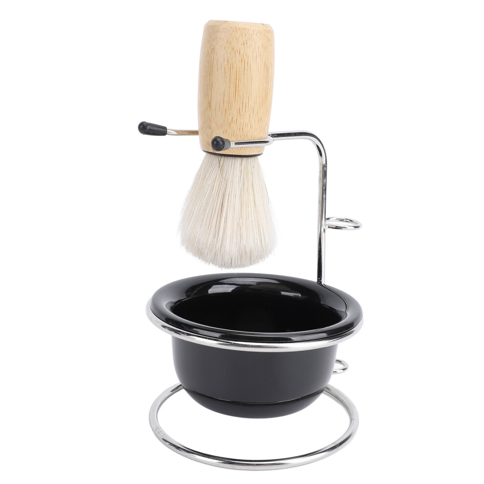 Synthetic Hair Shaving Brush Set with Stainless Steel Stand for Men