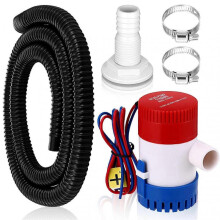 (Package 2) Bilge Pump Plumbing Hose Kit Easy Installation Sturdy Hose Clamp for Cistern Replenishment Sewage Sampling
