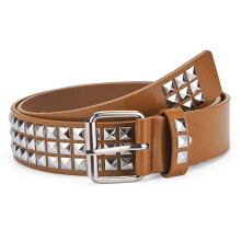 Punk klinknagel bezaaide riem Goth rij piramide vierkante kraal PU leer vintage punk rock ring riem voor jeans broek
