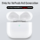 Συμβατό με θήκη φόρτισης Apple AirPods 4, ακουστικά Bluetooth, θύρα USB-C, ασύρματο κουτί 3