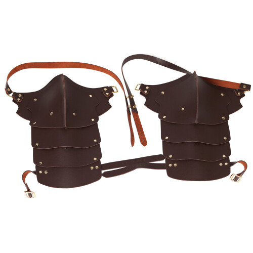 Ανδρικές πανοπλίες ώμου Steampunk από δέρμα PU, ρετρό μεσαιωνική πανοπλία ώμου 1