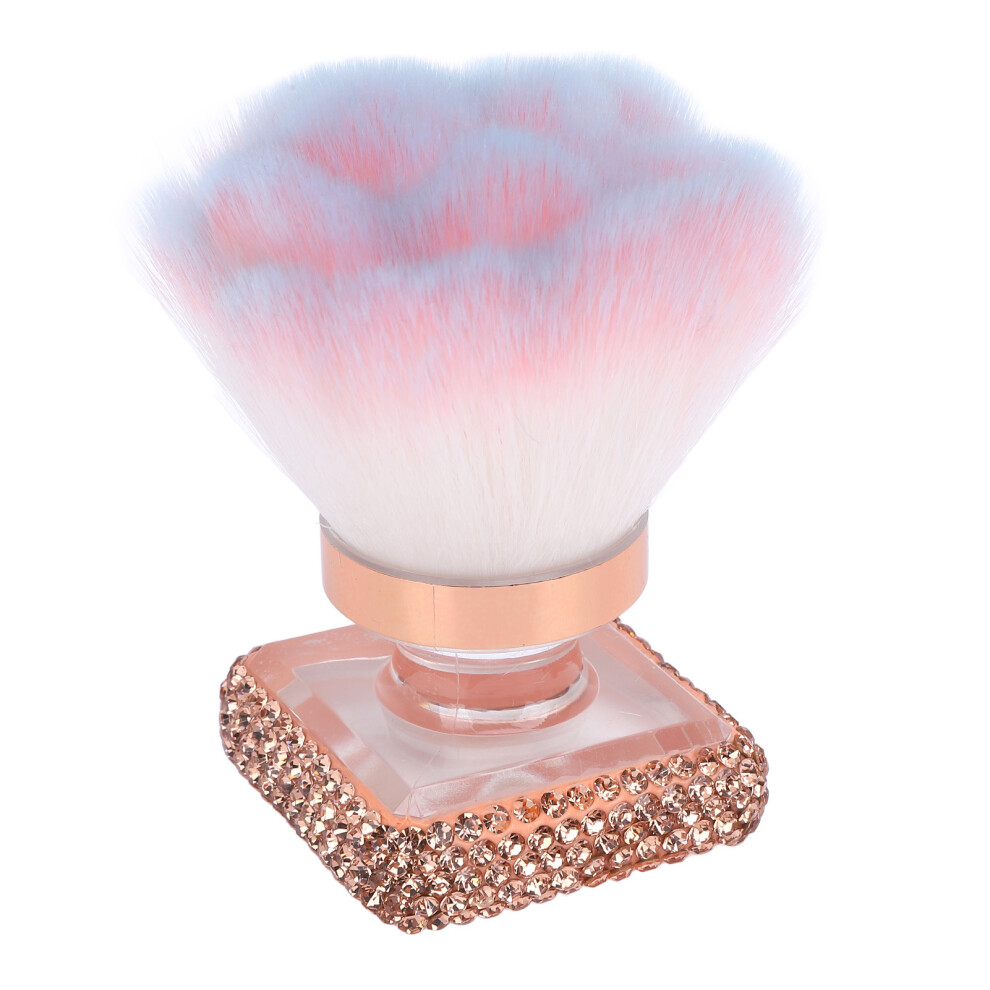Gold Nail Dust Brush Fluffy Nail Art Powder Remover, Abs+Nylon