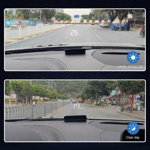 (M1) Universal HUD Head-Up Display for Cars Digital Speedometer Smart Gauge with-Compass/Speed/Warnings Function 2