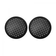 2-pack 11 inch persoonlijke geperforeerde pizzapannen van koolstofstaal met antiaanbaklaag, gemakkelijk schoon te maken.