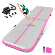 10ft Inflatable Gymnastics Tumbling Mat With Electric Pump, Pink