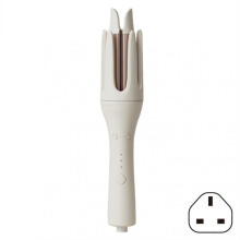 (UK plug, Beige) Automatic Hair Curler 3 Temperature Levels Anti-Tangle Self Curling Iron for Home & Travel