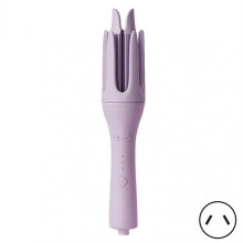 (AU Plug, Purple) Automatic Hair Curler 3 Temperature Levels Anti-Tangle Self Curling Iron for Home & Travel