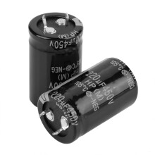 10Pcs 450V 220uF Radial Electrolytic Capacitors 25x40mm Black