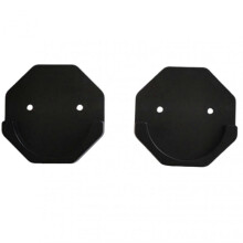 (Hexagonal, Black) Shower Curtain Rod Holders Waterproof Tension Rod Wall Mount Retainers Multipurpose Bar Support for Bathroom
