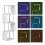 Living And Home 4-Tier S-shaped Geometric Bookshelf Storage Rack with LED Lights 3