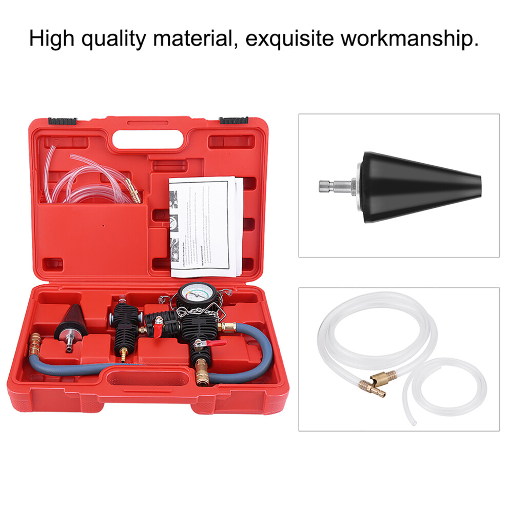 Pressure Gauge Coolant Refill System With Flexible Hose And Gauge 8761362797152