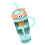 Leak Resistant Silicone Straw Drinkware with Handle Sipper-Blue 1