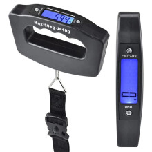 Bilancia digitale per bagagli, bilancia elettronica portatile per pesatura accurata, design ergonomico per una presa comoda, display retroilluminato