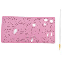 Acessórios de confeitaria de qualidade profissional, moldes de fondant com letras maiúsculas e números, resistentes ao calor e próprios para