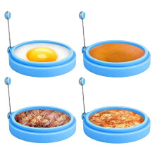 Fáinní Uibhe atá Frithsheasmhach in aghaidh Teasa agus atá Sábháilte i Miasniteoir, Déantóir Ceapaire Bricfeasta Neamhghreamaitheach Silicone