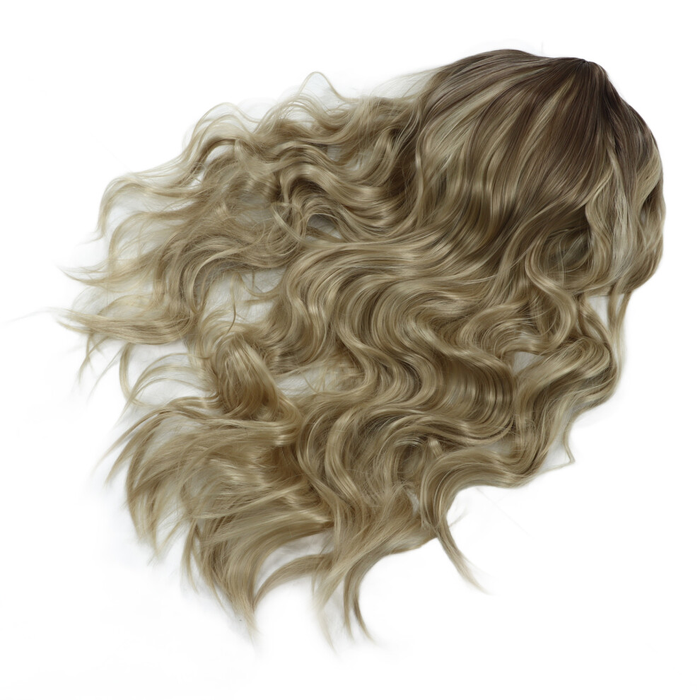 Long Blonde Curly Wavy Synthetic Wig for Women, Heat-Resistant & Party Wear