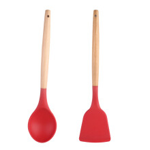 Kulinarisches Meisterwerk-Set, Silikon-Kochlöffel und Holzkelle mit langlebiger Flex-Core-Technologie, BPA-frei, hitzebeständig, ergonomisch geformt