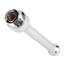 Premium Zinklegierung Analreiniger Wasch 12cm Silber Bidirektionaler Einlauf