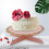 Ροζ Πύργος Cupcake 3 Επιπέδων με Άκρες από Πέταλα, Θήκη για Επιδόρπιο Τούρτας με 2