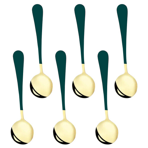 Classic Pattern Elegant Soup Spoons, Classy Design Stainless Steel for Comfortable Home Dining Experiences