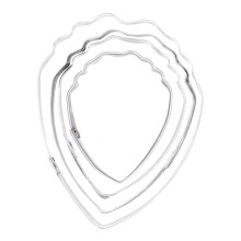 Conjunto de ferramentas para decoração de bolos, cortador de peônias em aço inoxidável (4 peças), molde de silicone multiuso para fondant,