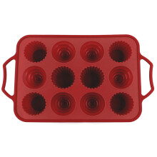 Forma de silicone multiuso para forno, forma de silicone antiaderente de alta qualidade, perfeita para fazer bolos, sobremesas e pudins, resistente