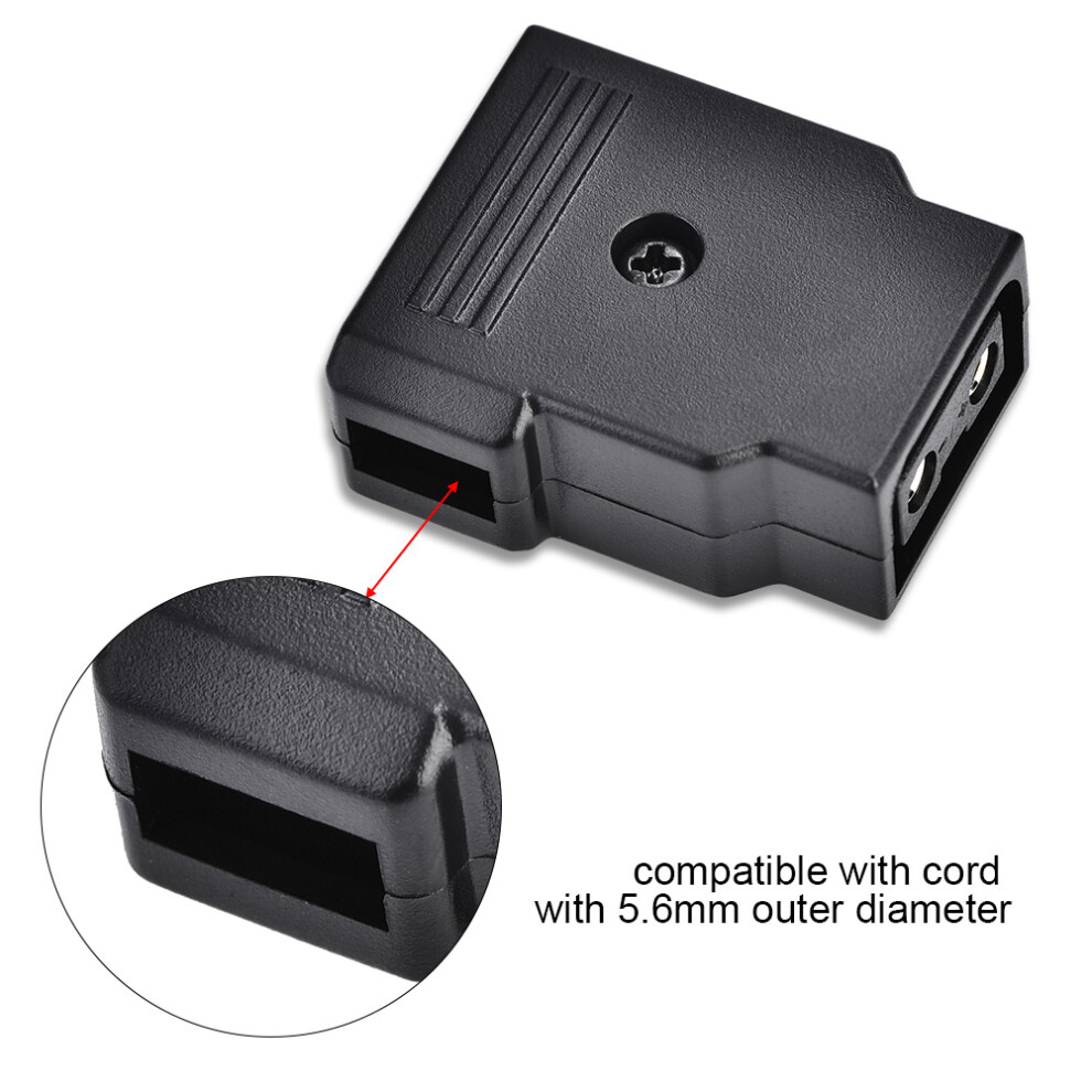 D Tap B Type Female Rewirable Socket For V Mount Camera Battery, Black 9421362799714