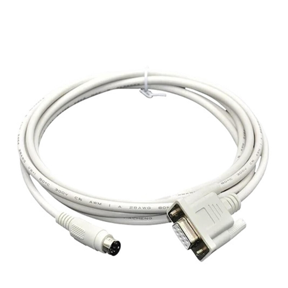 Plc Programming Cable For Q Series Plc Db9 9Pin Female To 8Pin Round Connector 5M White 9067246867911