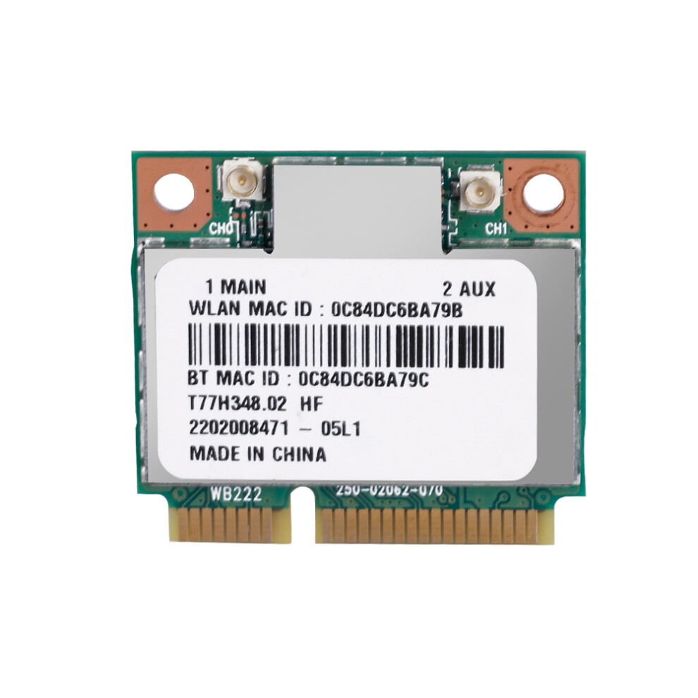 Wireless Ar5b22 300Mbps Dual Band Mini Pci-E Card With Bluetooth 9341362799975