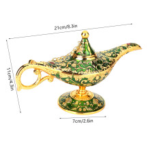 Retro Metal Aladdin Magic Genie Oil Lamp Home Decor 1.3L Vintage Design