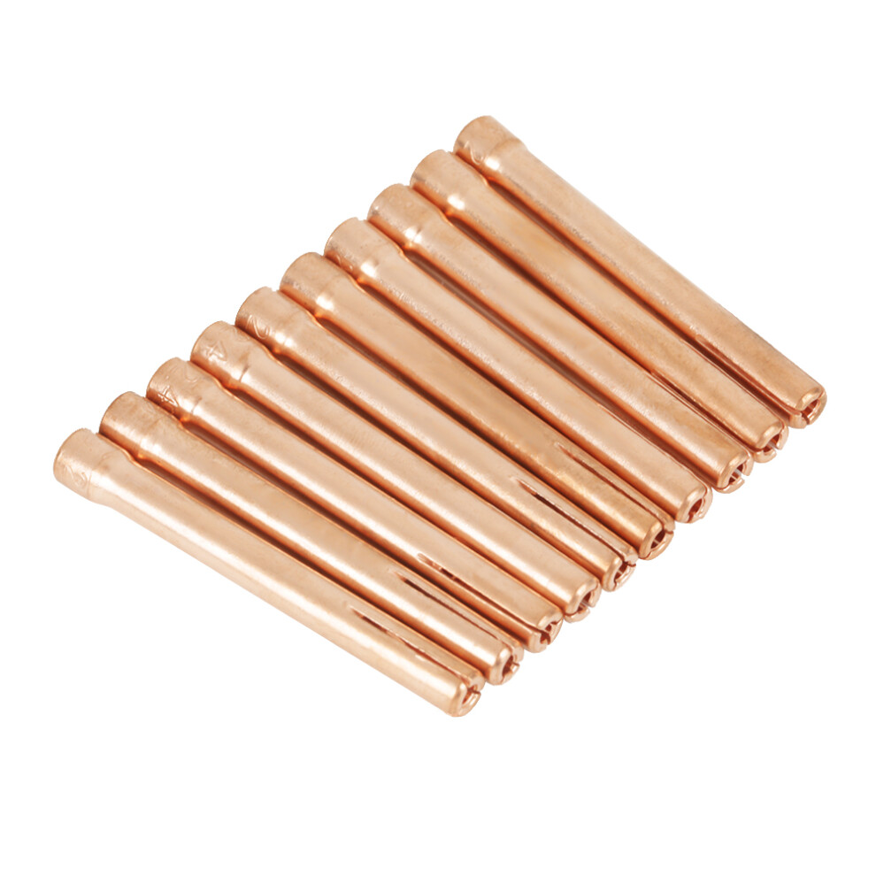 10Pcs 10N24 Welding Torch Collets Compatible With Wp-17/18/26 Tig Torch 2.4Mm 7641362800384