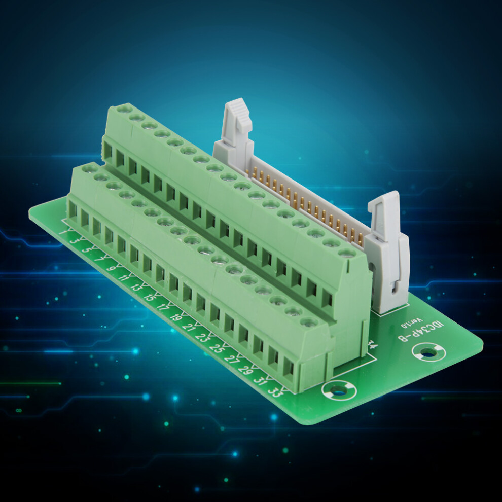 Idc34p 34Pin Male Header Breakout Board With Bracket Terminal Connector 5001362800609