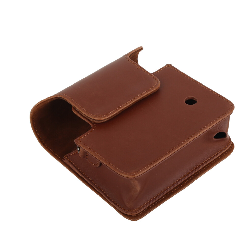 Durable Pu Leather Camera Case With Strap For Instax Sq6 - Brown 8461362800332