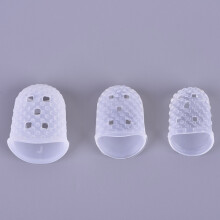 Silica-Gel-Fingertip-Protektoren & Gitarrenplektren Set, Schwarz & Weiß