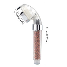 Wasserbetriebene LED-Duschkopf mit Anionen-Partikeln, Mehr-/3-Farben, 21 cm