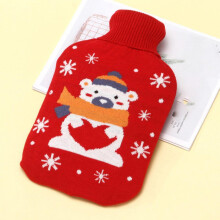 Hot Water Bag 2000ml Large Cartoon Knitted Bottle Cover Removable Winter Warmer Case Coldproof Super Soft