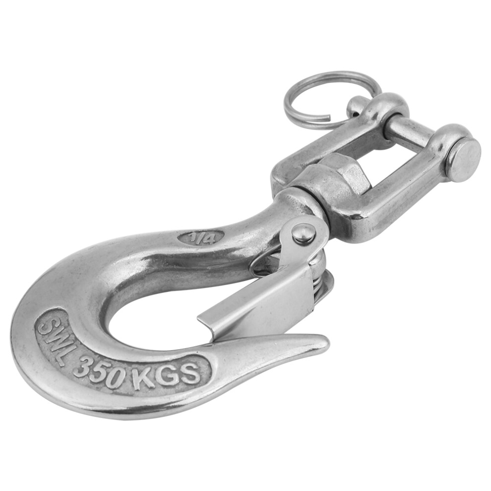 Heavy Duty 350Kg Load 110Mm 304 Steel Swivel Eye Clevis Snap Hook 5031362801467