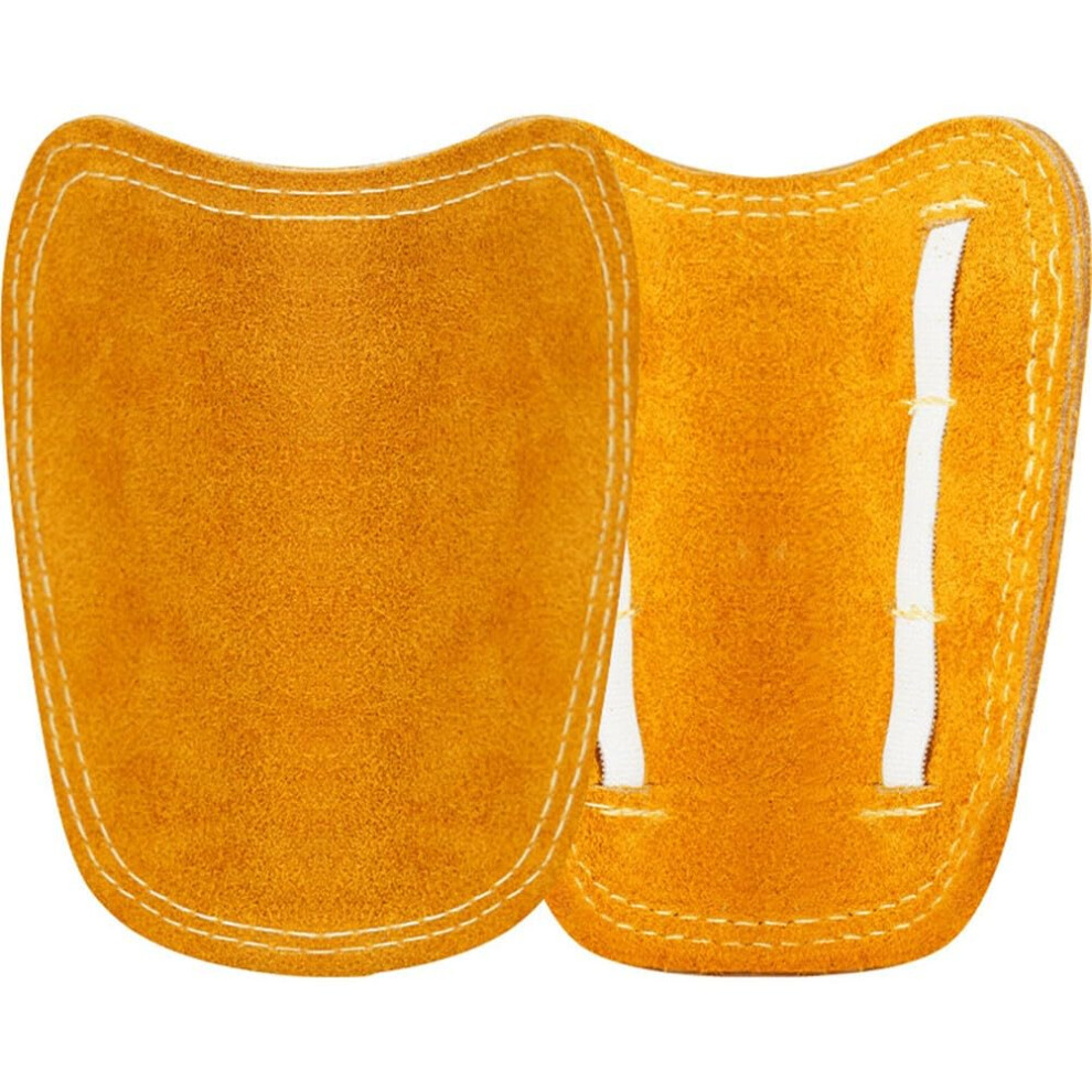 Welding Foot Cover Cowhide Antispark Antiimpact Protection With Fireproof Stitching And Secure Lace Fit Yellow 9105992202867