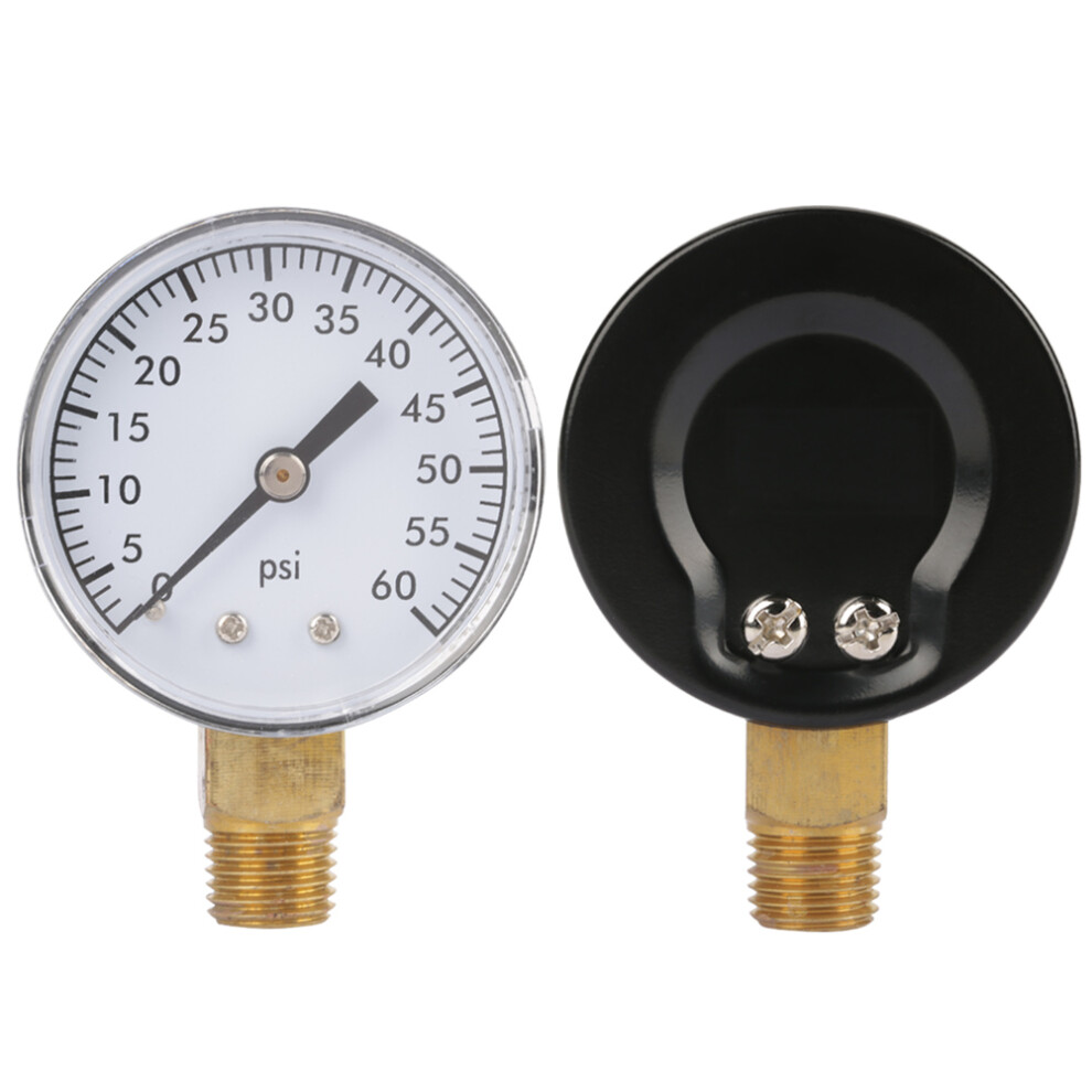 0-60Psi Pressure Gauge Manometer For Water Air Oil Npt 1/4 Inch Dial Instrument 7671362802965
