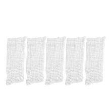 White Cotton Gauze Baby Diapers - 5Pcs Reusable Washable Set