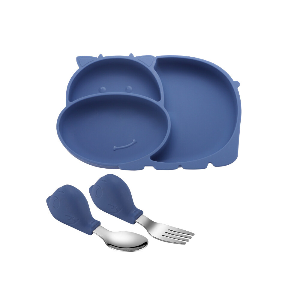 Super Suction Divided Plates For Baby, Dinosaur Shaped Toddler Plate With Ergonomically Designed Suction Base For 12-36 Months Olds, Food Grade Silico