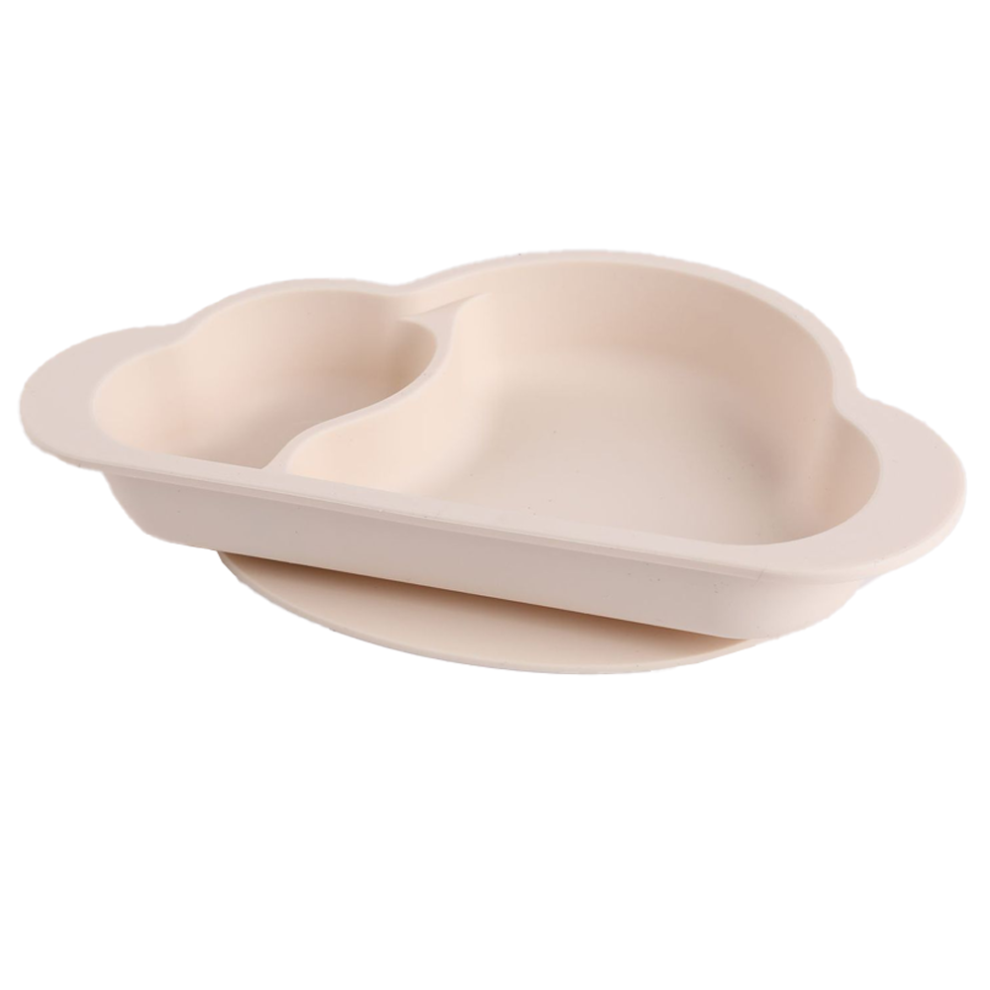 Cloud-Shaped Silicone Baby Plates, Non-Slip Suction Secure To Any Hard Flat Surface For Toddlers And Children, Promotes Visual Development With Bright