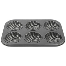 Backformen aus Kohlenstoffstahl, antihaftbeschichtete Madeleine-Form für die mühelose Zubereitung von Desserts, leicht zu lösende Backformen für