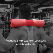 Portable Red Barbell Squat Pad with Anti-Skid Design for Comfort Use