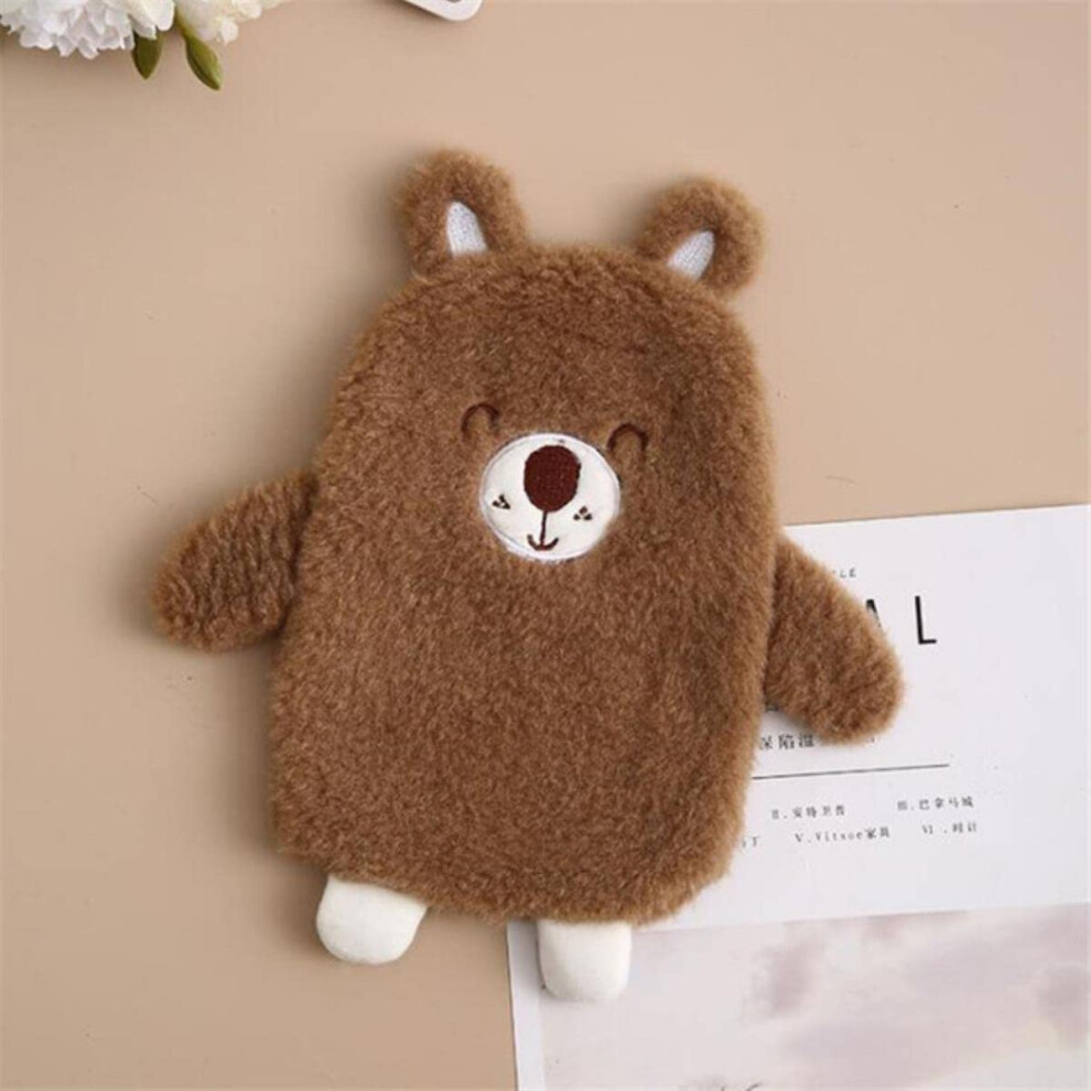 350ML Cute Cartoon Plush Hot Water Bottle Hand Warmer Explosion Proof Portable Water Bag