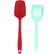 Hitzebeständiges Silikon-Spatel- und Löffelset, BPA-frei, antihaftbeschichtet, flexibel und ergonomisch geformt, spülmaschinenfest, robust.
