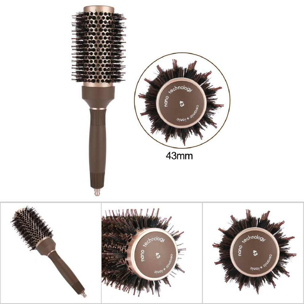 Unisex High-Quality Anion Anti-Static Round Hair Comb 43Mm Salon Styling Brush