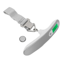 Bilancia per bagagli ricaricabile con display digitale, portatile, ad alta precisione, con LCD retroilluminato e indicatore di batteria scarica, in
